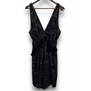 NWT VTG Anthropologie Eva Franco Marilyn Brocade A-Line Dress Vienna Black 6